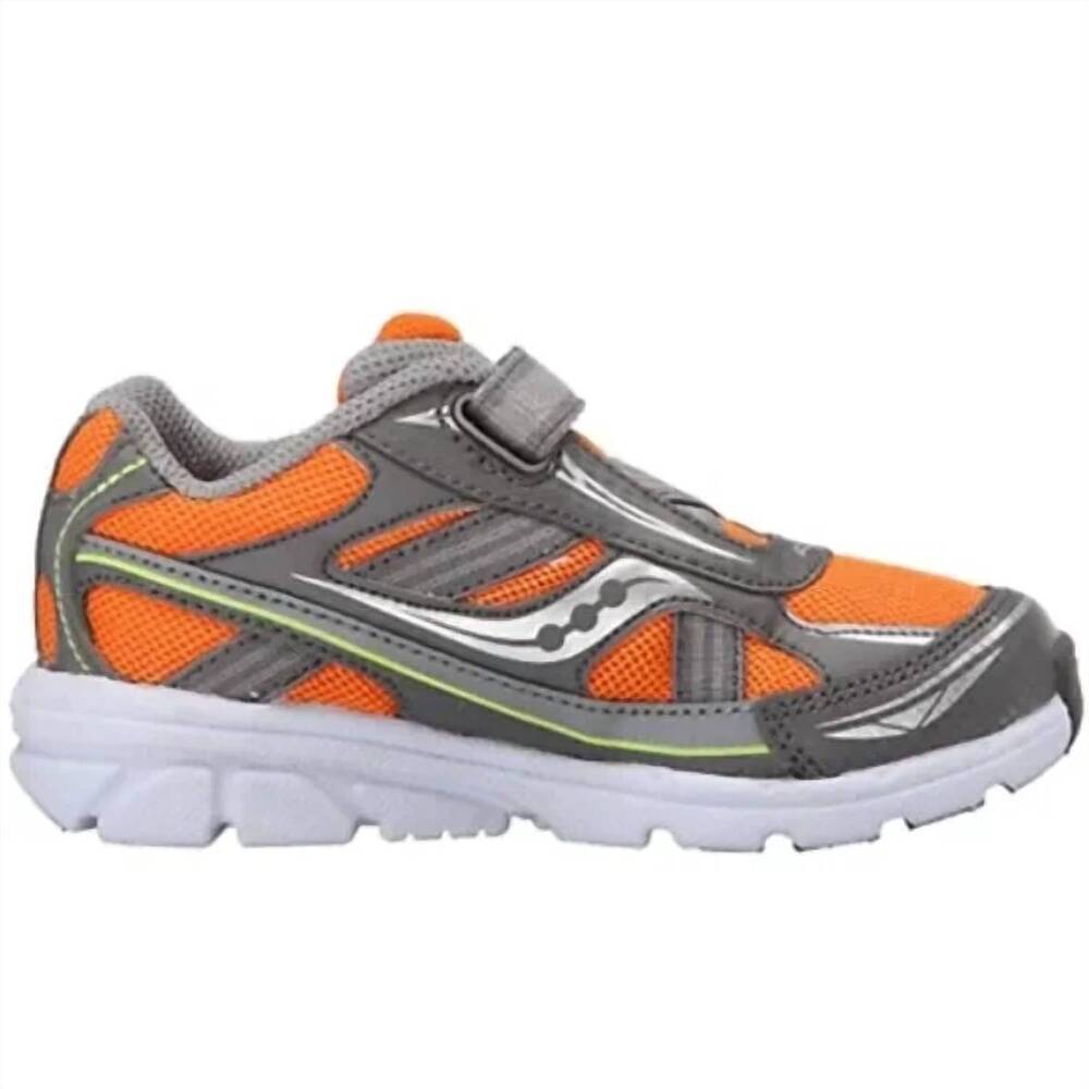 NEW SAUCONY boys' baby ride sneakers in orange/grey - Picture 1 of 6